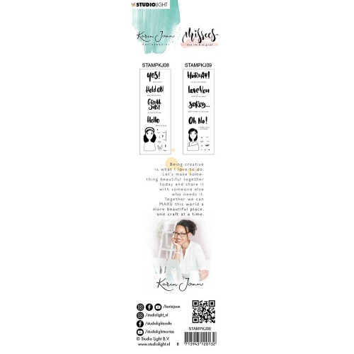 Studio Light Karin Joan Missees Collection Clear Stamp Set English Text Stampkj08 Thats Crafty